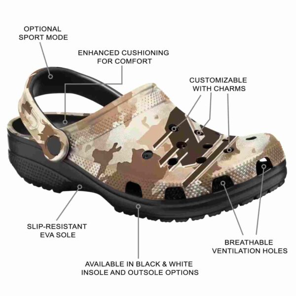 custom central michigan chippewas desert camo clog new arrival