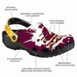 custom central michigan chippewas splatter pattern clog best selling