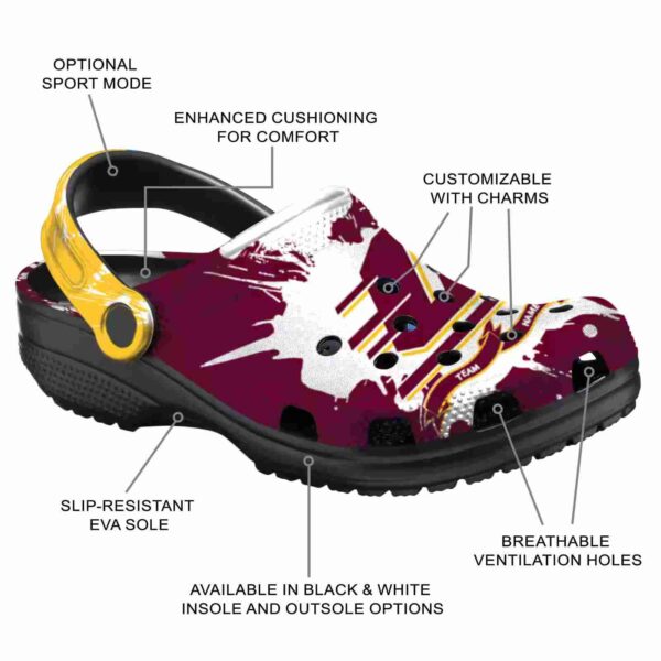 custom central michigan chippewas splatter pattern clog new arrival