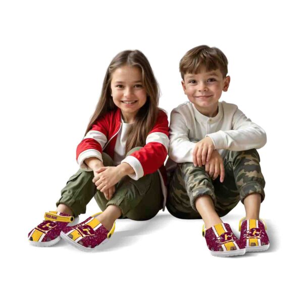 custom central michigan chippewas vertical stripes clog fashion forward