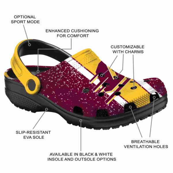 custom central michigan chippewas vertical stripes clog new arrival
