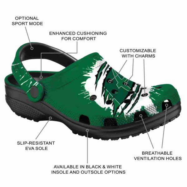 custom charlotte 49ers splash motif background clog new arrival