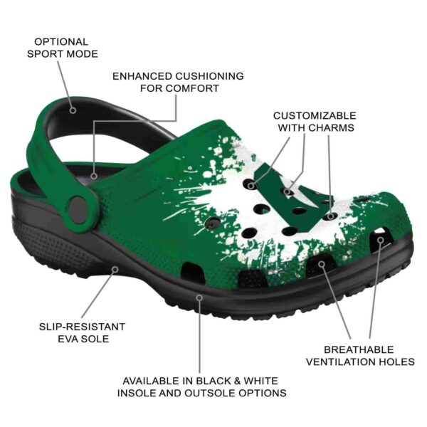 custom charlotte 49ers splatter background clog new arrival