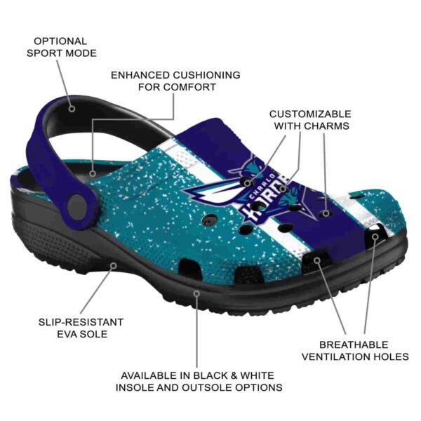 custom charlotte hornets vertical stripes clog new arrival