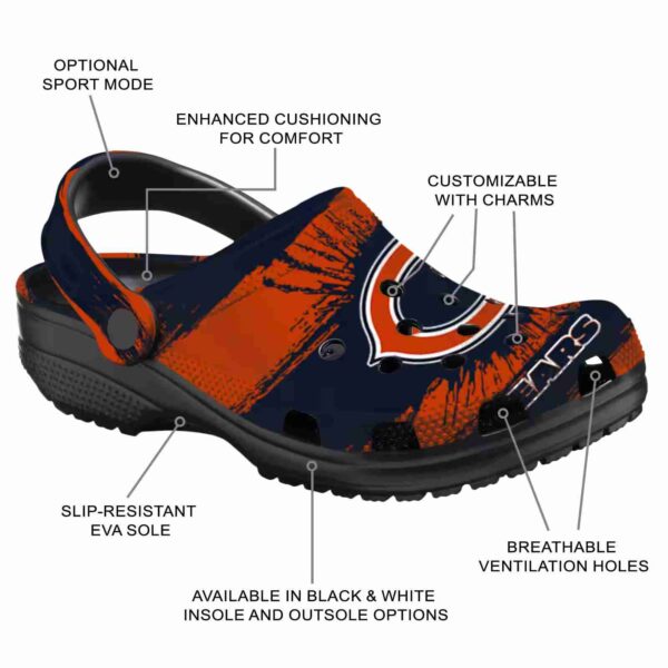 custom chicago bears paint splatter graphics crocs new arrival