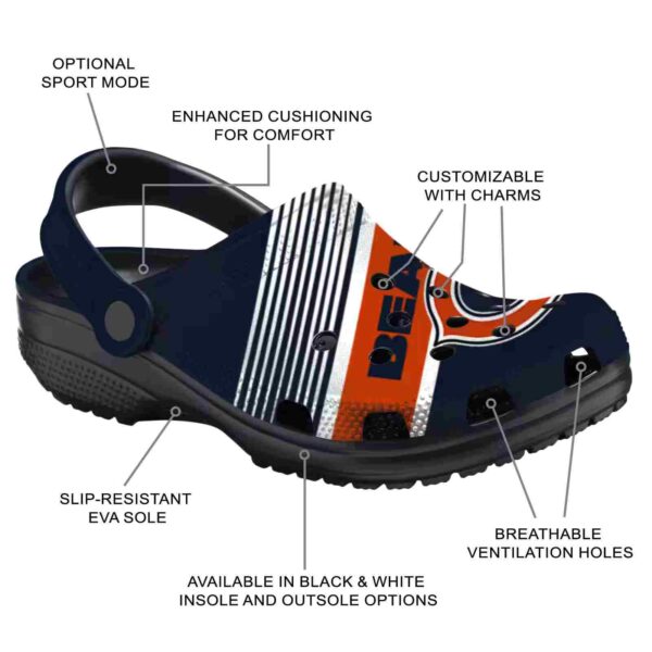 custom chicago bears vibrant dual tone crocs new arrival