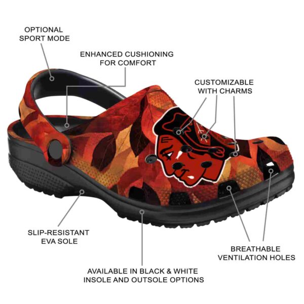custom chicago blackhawks autumn leaves clog new arrival