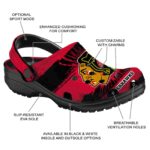 custom chicago blackhawks paint splatter graphics clog best selling