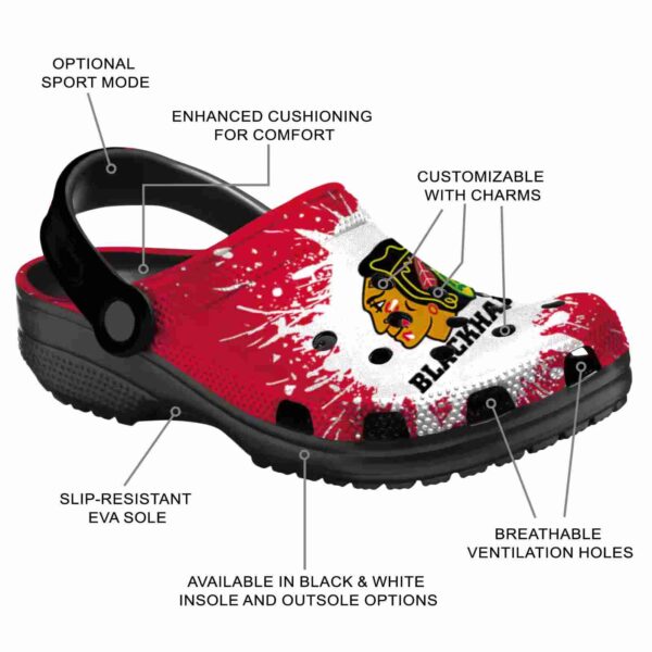 custom chicago blackhawks splash art clog new arrival