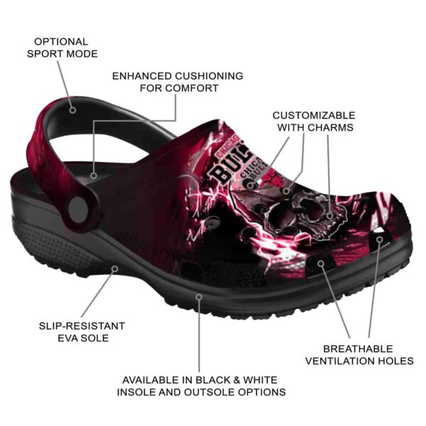 custom chicago bulls gothic skull crocs new arrival