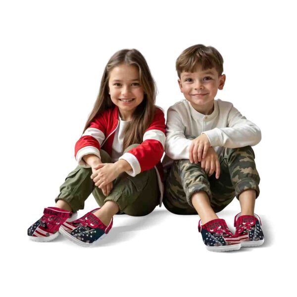 custom chicago bulls star spangled side pattern crocs fashion forward