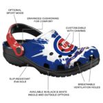 Custom Chicago Cubs Splatter Pattern Crocs Best selling