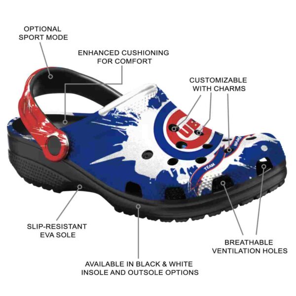 custom chicago cubs splatter pattern crocs new arrival