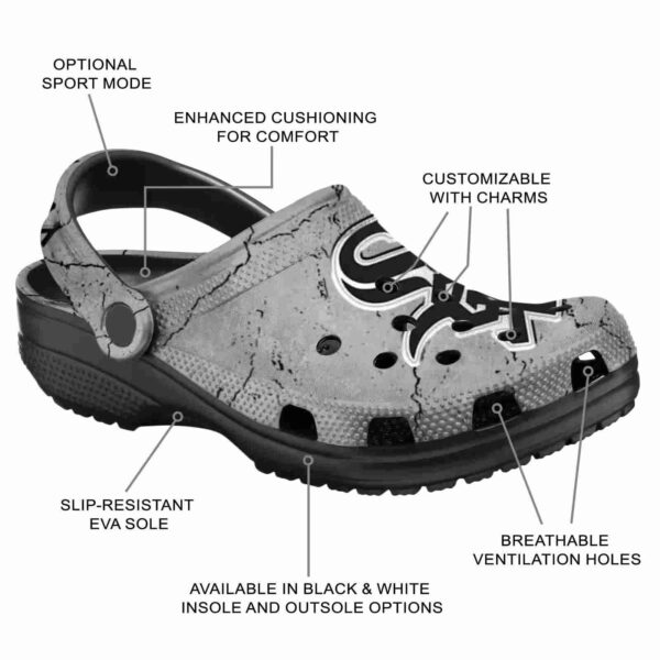 custom chicago white sox cracked texture crocs new arrival