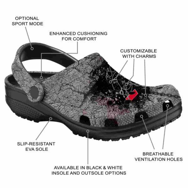 custom cincinnati bearcats cracked ground texture clog new arrival