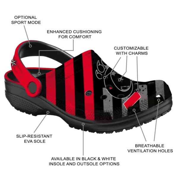 custom cincinnati bearcats star spangled graphic clog new arrival