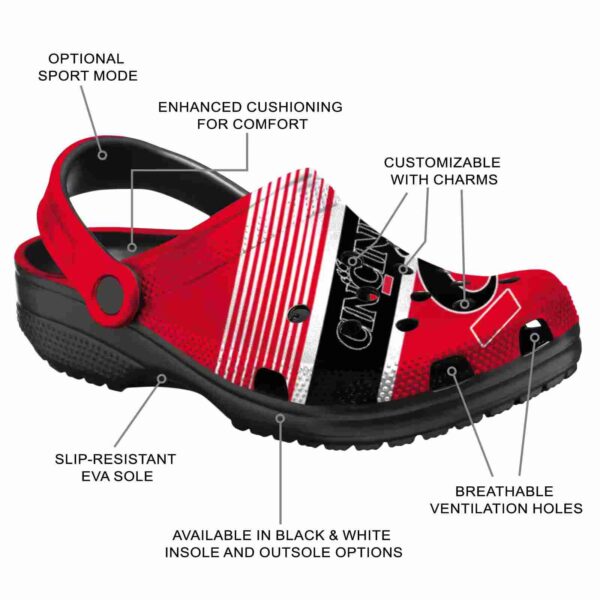 custom cincinnati bearcats vibrant dual tone clog new arrival