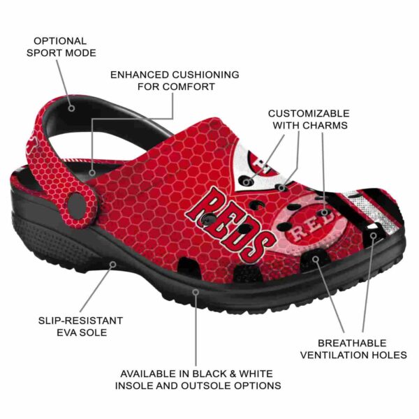 custom cincinnati reds contrasting stripes crocs new arrival
