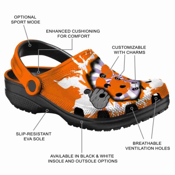 custom clemson tigers gripping hand crocs new arrival