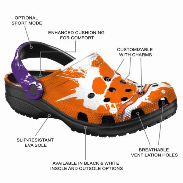 custom clemson tigers splatter pattern crocs new arrival