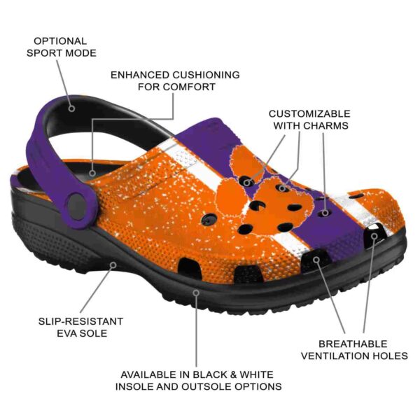 custom clemson tigers vertical stripes crocs new arrival