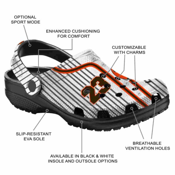 custom cleveland browns pinstripe pattern crocs new arrival