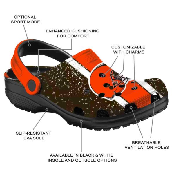 custom cleveland browns vertical stripes crocs new arrival
