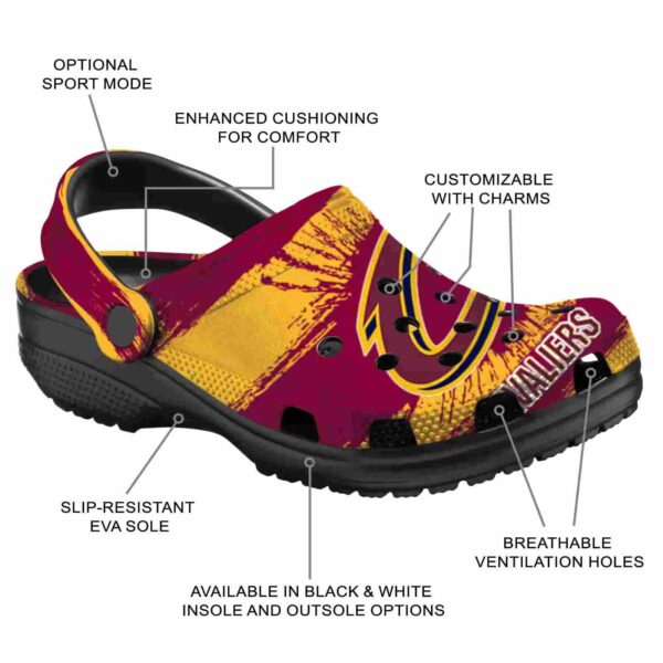 custom cleveland cavaliers paint splatter graphics crocs new arrival