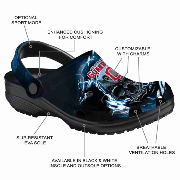 custom cleveland guardians gothic skull crocs new arrival