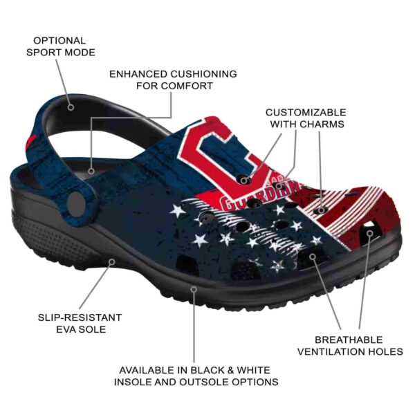 custom cleveland guardians star spangled side pattern crocs new arrival