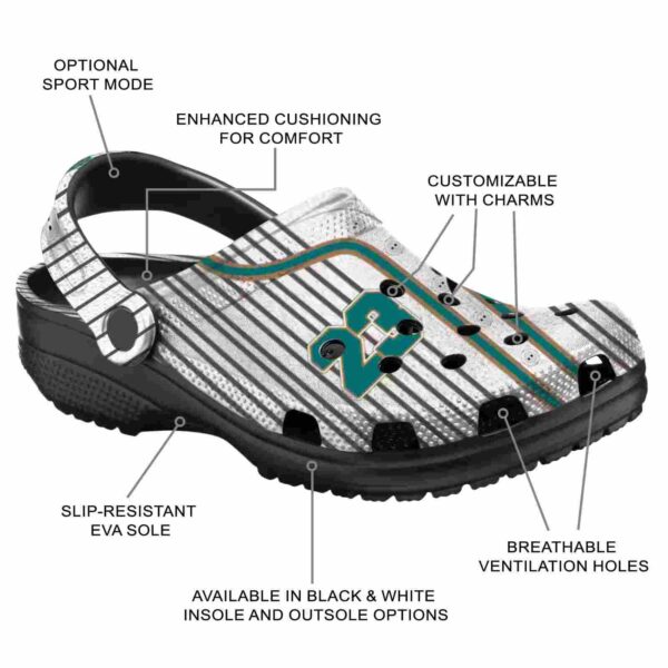 custom coastal carolina chanticleers pinstripe pattern clog new arrival