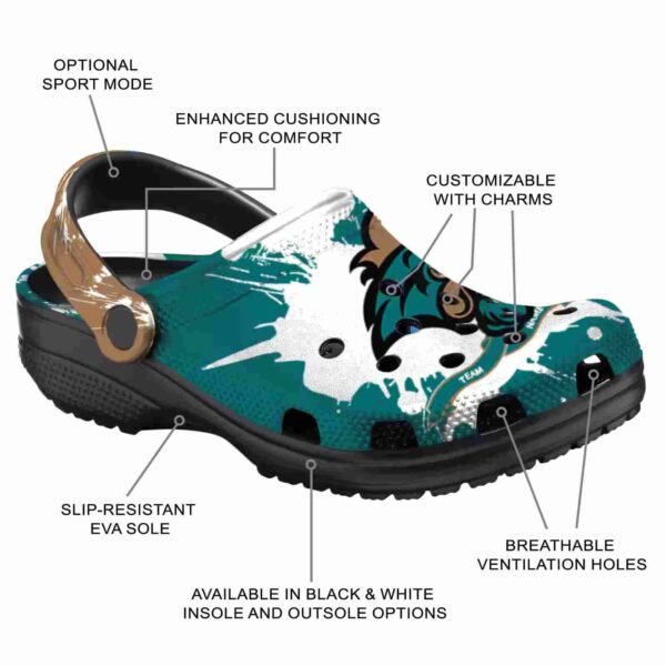 custom coastal carolina chanticleers splatter pattern clog new arrival