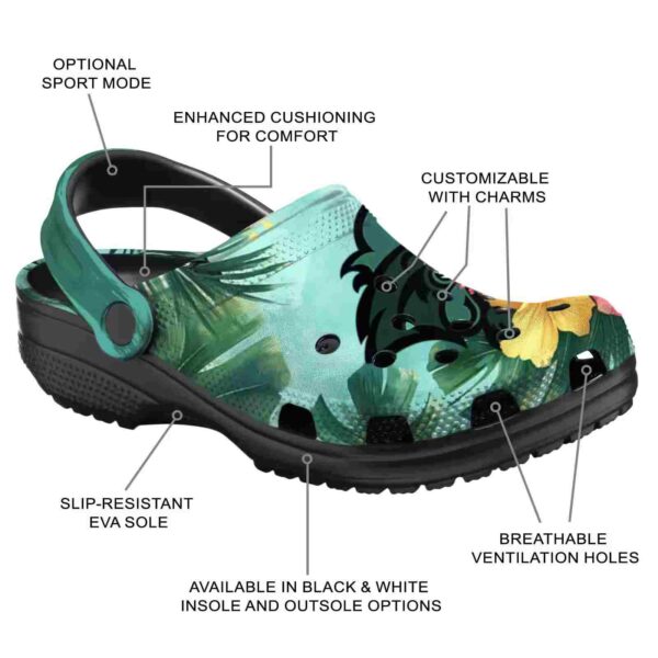 custom coastal carolina chanticleers tropical vibes clog new arrival
