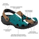 custom coastal carolina chanticleers vertical stripes clog best selling