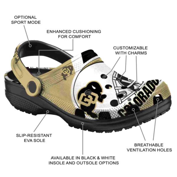custom colorado buffaloes football helmet clog new arrival