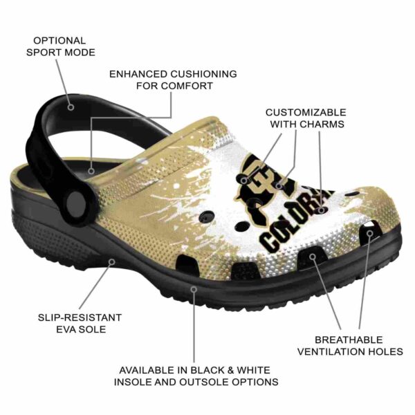 custom colorado buffaloes splash art clog new arrival