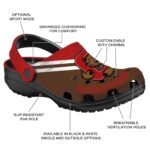 custom cornell big red baseball motif clog best selling