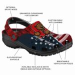 custom cornell big red star spangled side pattern clog best selling