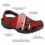 custom cornell big red vibrant dual tone clog best selling