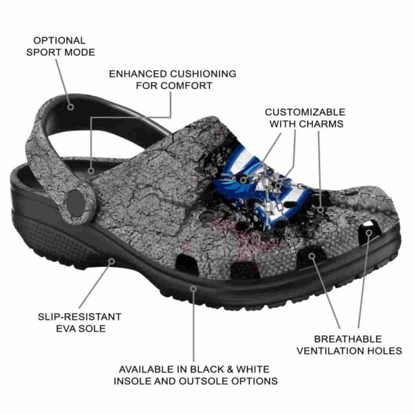 custom creighton bluejays cracked ground texture clog new arrival
