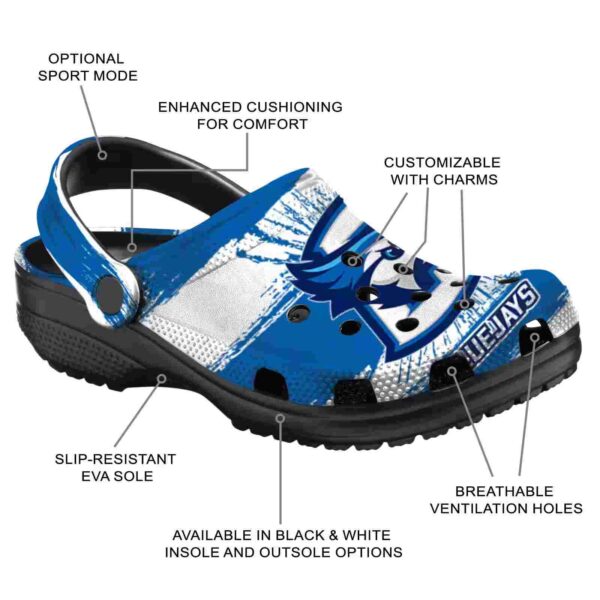 custom creighton bluejays paint splatter graphics clog new arrival