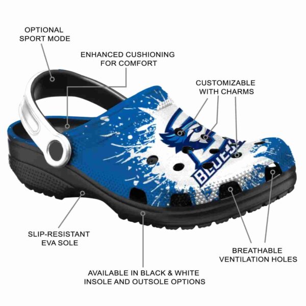 custom creighton bluejays splash art clog new arrival