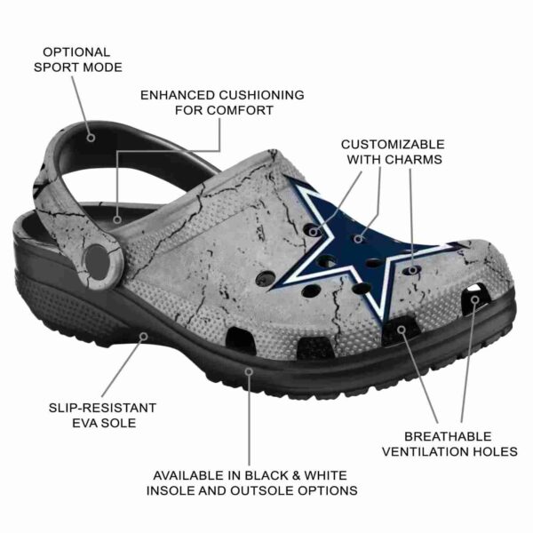 custom dallas cowboys cracked texture crocs new arrival