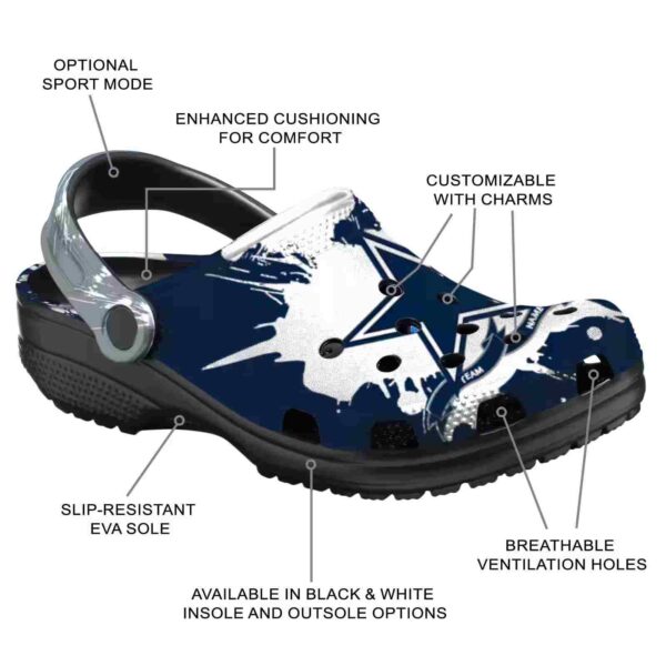custom dallas cowboys splatter pattern crocs new arrival