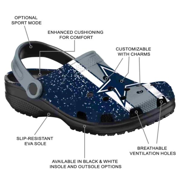 custom dallas cowboys vertical stripes crocs new arrival