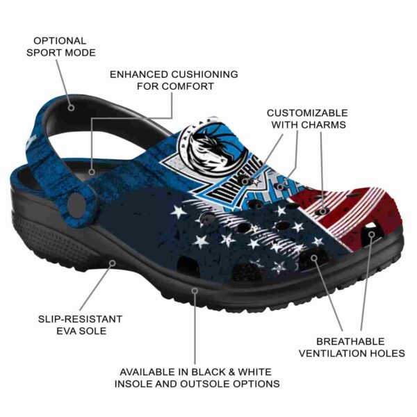 custom dallas mavericks star spangled side pattern clog new arrival