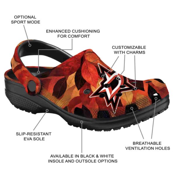 custom dallas stars autumn leaves clog new arrival