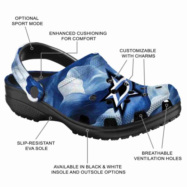 custom dallas stars ocean waves clog new arrival