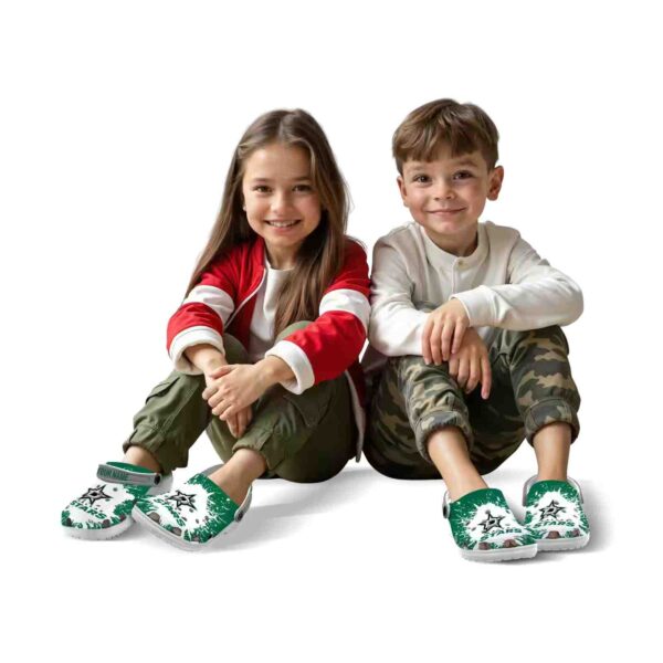 custom dallas stars splash art clog fashion forward