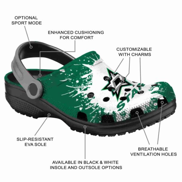 custom dallas stars splash art clog new arrival